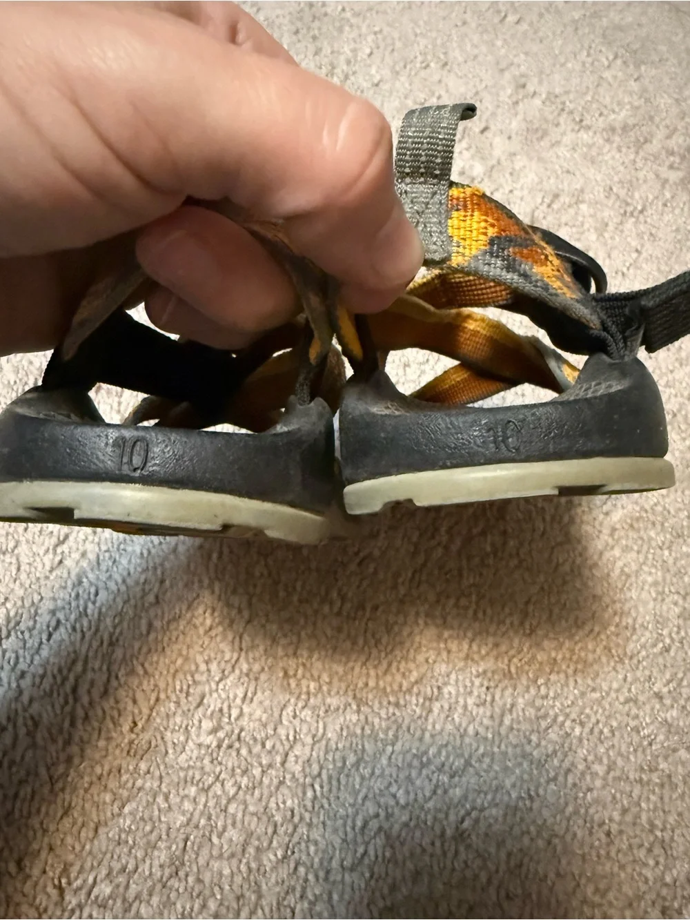 Chaco Kids Orange Sandals Size 10